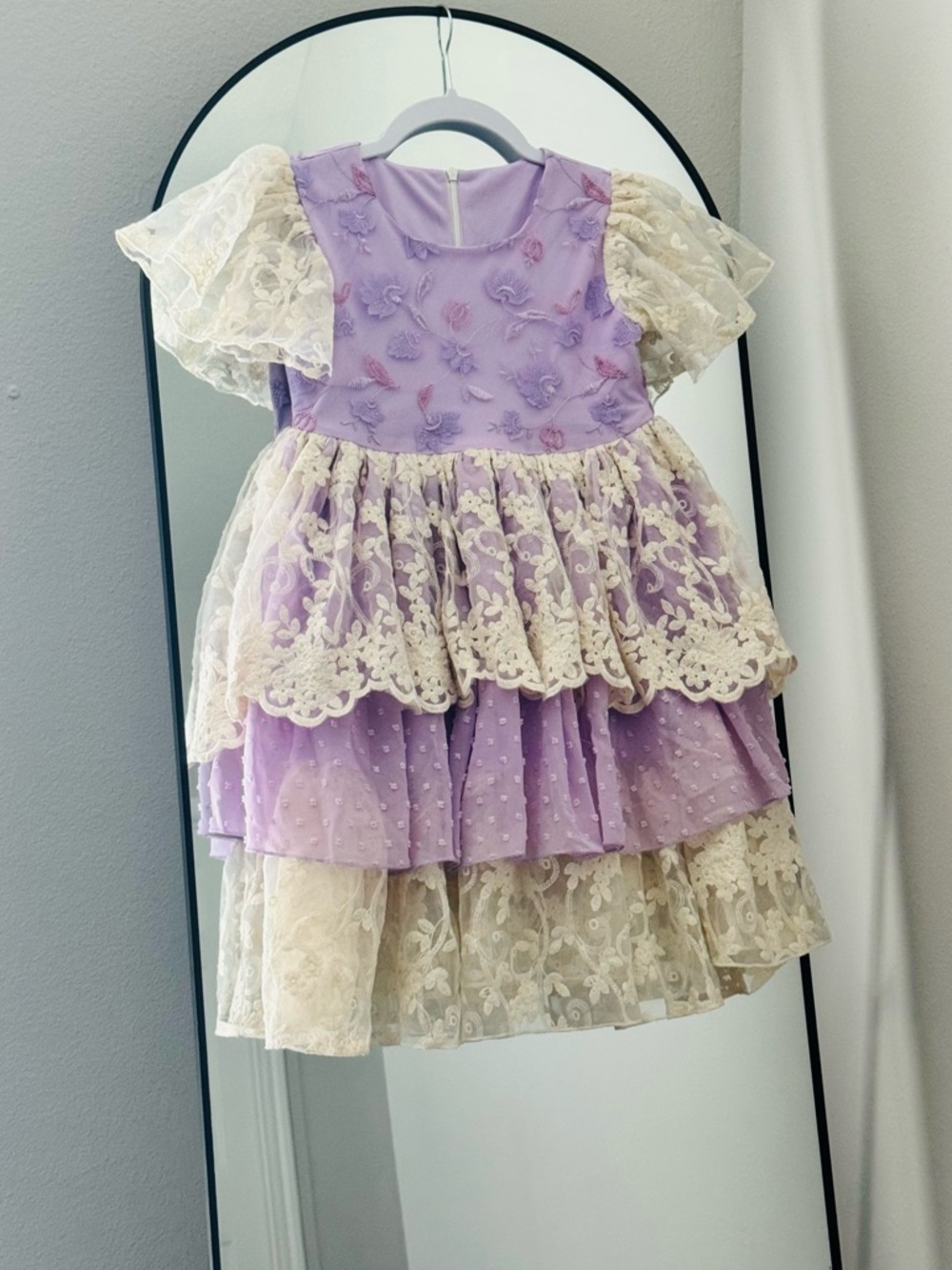 Vintage Inspired Girls Sample Dress Sz 8 - Lavender, Lace, Fairytale Princess
